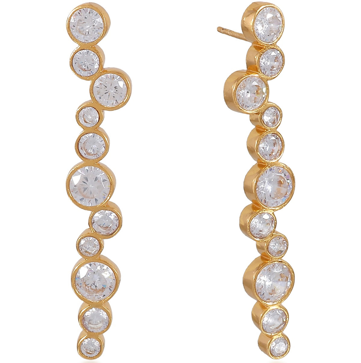 Shyla Nuria Earrings in Raw Crystal - Clear main image 1